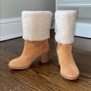 Charles David Tan Shearling-Lined Women's Boots